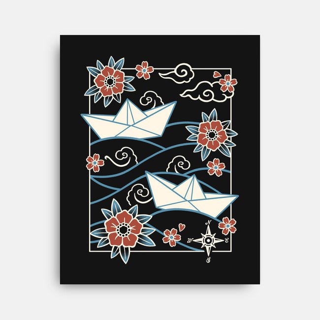 Origami Boat-None-Stretched-Canvas-NemiMakeit