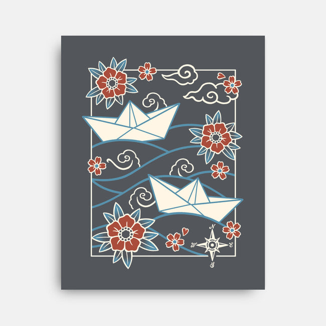 Origami Boat-None-Stretched-Canvas-NemiMakeit