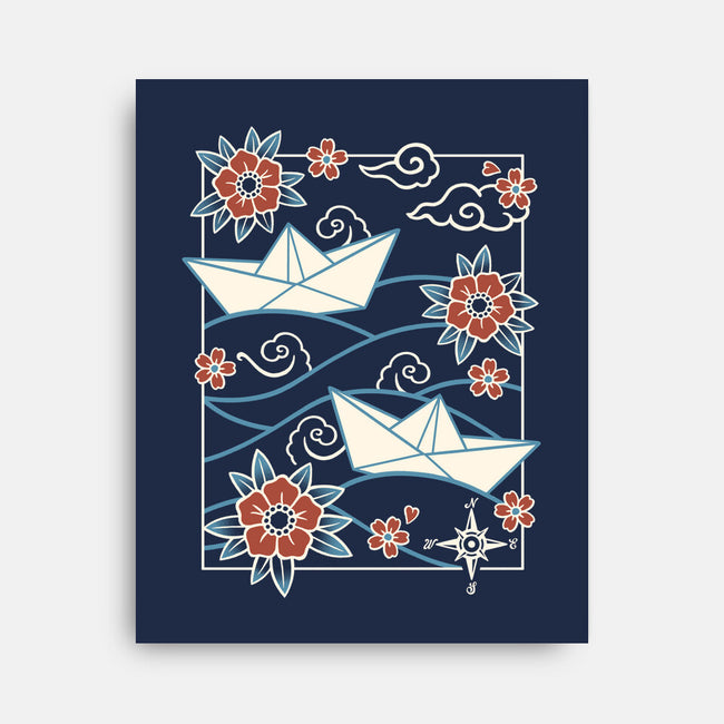 Origami Boat-None-Stretched-Canvas-NemiMakeit