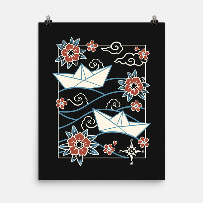 Origami Boat-None-Matte-Poster-NemiMakeit
