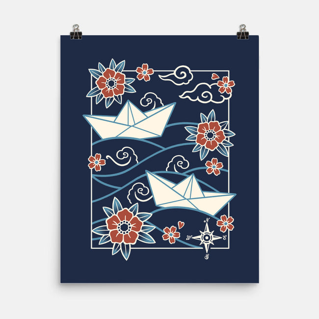 Origami Boat-None-Matte-Poster-NemiMakeit