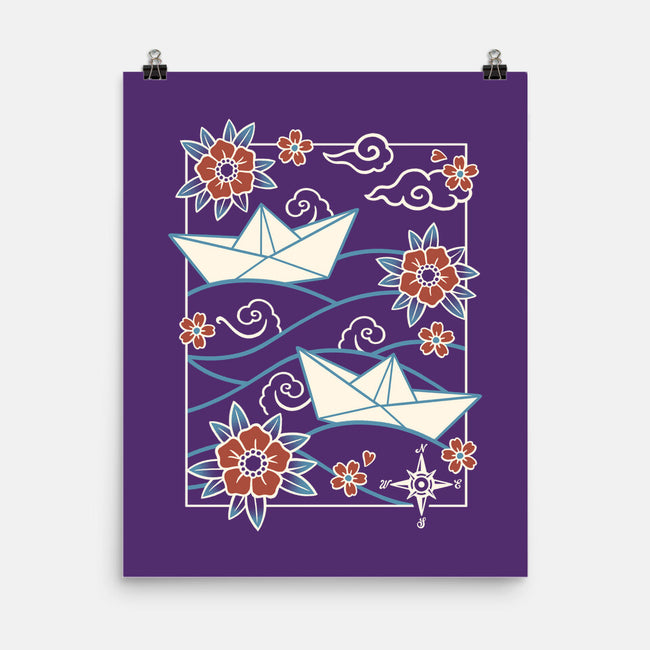 Origami Boat-None-Matte-Poster-NemiMakeit