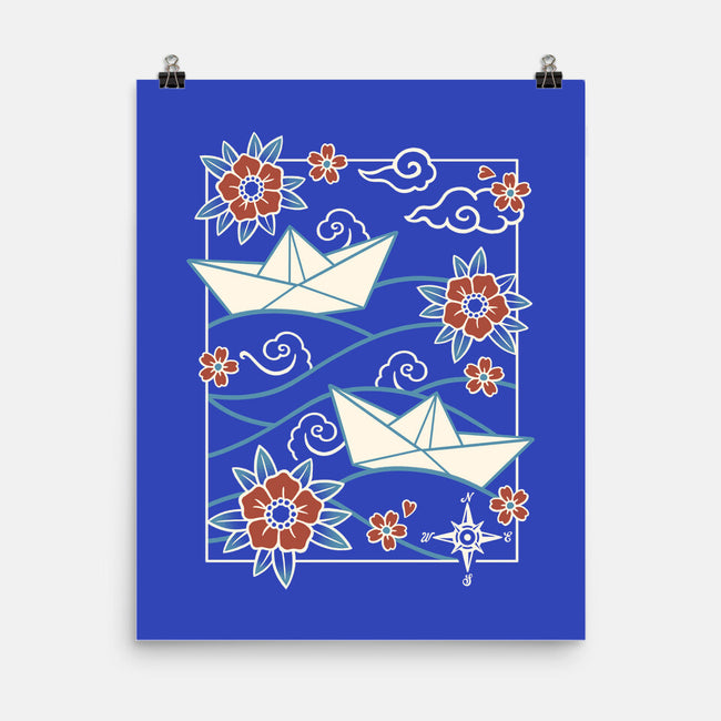Origami Boat-None-Matte-Poster-NemiMakeit
