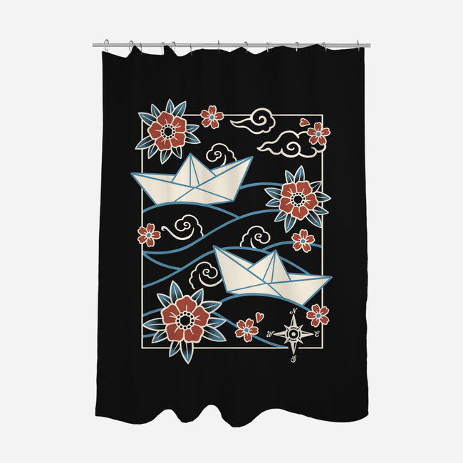 Origami Boat-None-Polyester-Shower Curtain-NemiMakeit