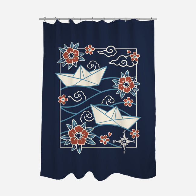 Origami Boat-None-Polyester-Shower Curtain-NemiMakeit