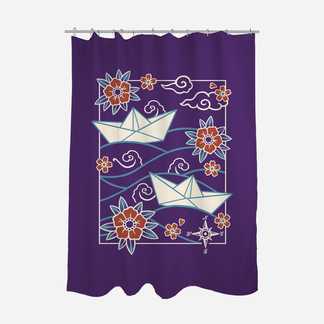 Origami Boat-None-Polyester-Shower Curtain-NemiMakeit