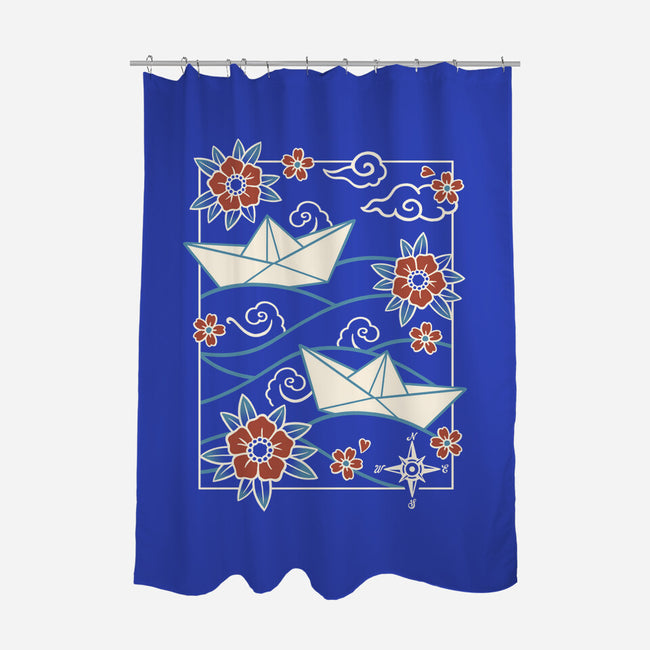 Origami Boat-None-Polyester-Shower Curtain-NemiMakeit