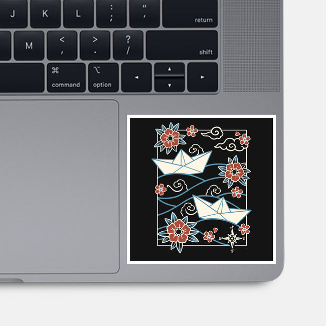 Origami Boat-None-Glossy-Sticker-NemiMakeit