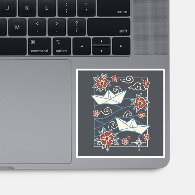 Origami Boat-None-Glossy-Sticker-NemiMakeit