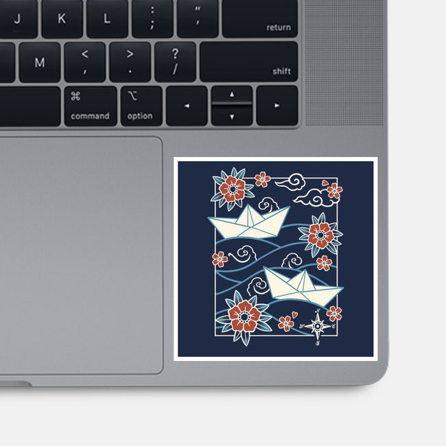 Origami Boat-None-Glossy-Sticker-NemiMakeit