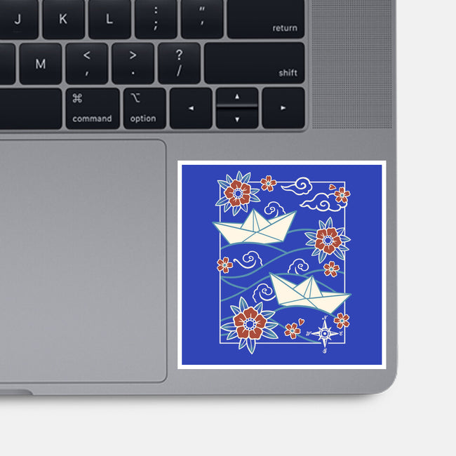 Origami Boat-None-Glossy-Sticker-NemiMakeit