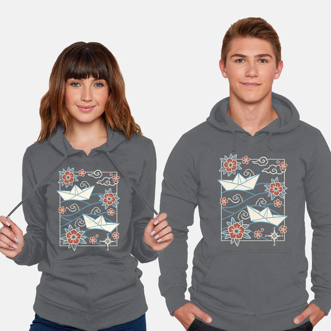 Origami Boat-Unisex-Pullover-Sweatshirt-NemiMakeit