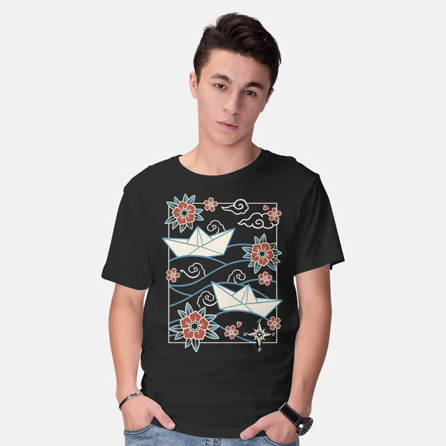 Origami Boat-Mens-Basic-Tee-NemiMakeit