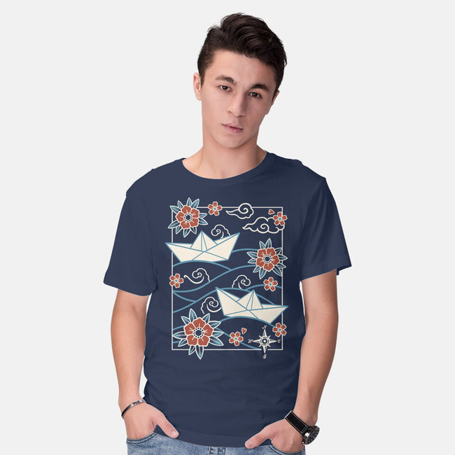 Origami Boat-Mens-Basic-Tee-NemiMakeit