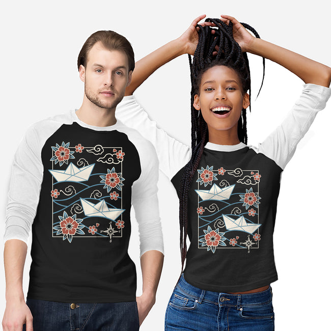 Origami Boat-Unisex-Baseball-Tee-NemiMakeit