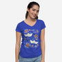 Origami Boat-Womens-V-Neck-Tee-NemiMakeit