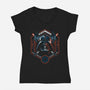 The Black Squadron-Womens-V-Neck-Tee-Arinesart