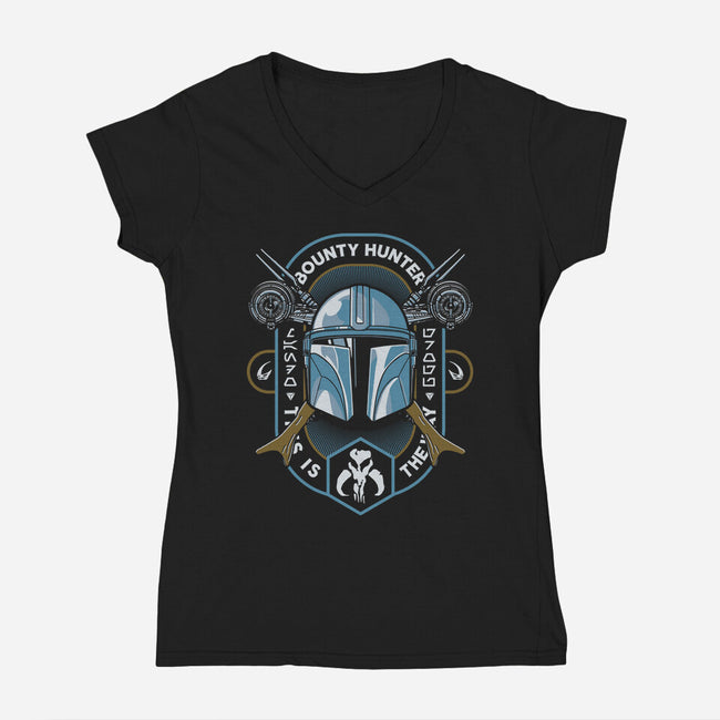 Razor Crest Hunter-Womens-V-Neck-Tee-Arinesart