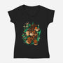 With A Punch Like That-Womens-V-Neck-Tee-Estudio Horta