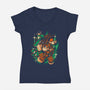 With A Punch Like That-Womens-V-Neck-Tee-Estudio Horta