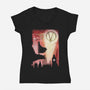 The Anarchy Knight-Womens-V-Neck-Tee-zascanauta