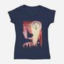 The Anarchy Knight-Womens-V-Neck-Tee-zascanauta