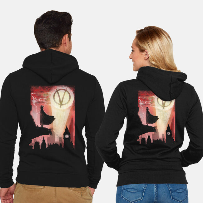 The Anarchy Knight-Unisex-Zip-Up-Sweatshirt-zascanauta