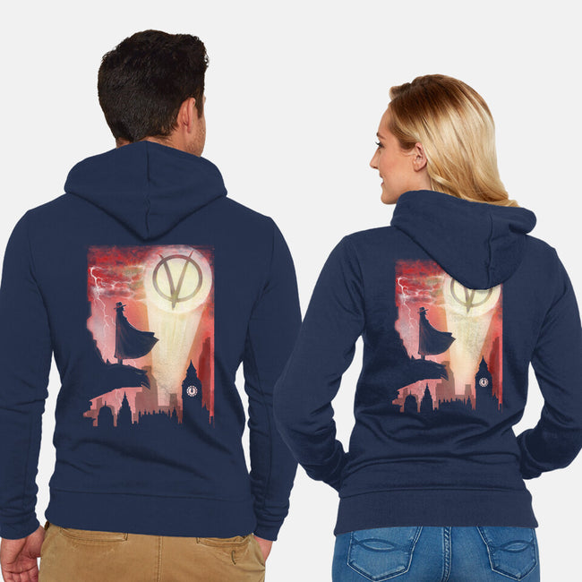 The Anarchy Knight-Unisex-Zip-Up-Sweatshirt-zascanauta