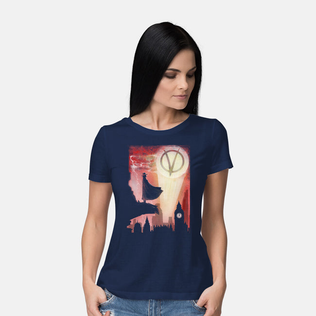 The Anarchy Knight-Womens-Basic-Tee-zascanauta