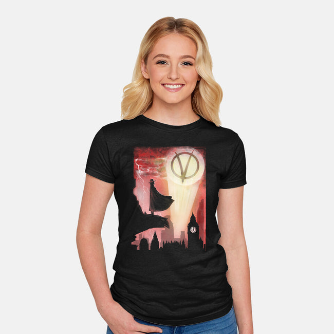 The Anarchy Knight-Womens-Fitted-Tee-zascanauta