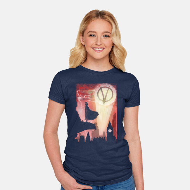 The Anarchy Knight-Womens-Fitted-Tee-zascanauta