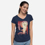 The Anarchy Knight-Womens-V-Neck-Tee-zascanauta