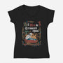 All Men Are Cremated Equal-Womens-V-Neck-Tee-Nemons