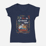 All Men Are Cremated Equal-Womens-V-Neck-Tee-Nemons