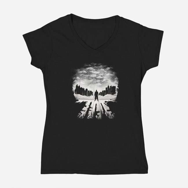 One Last Kill-Womens-V-Neck-Tee-dandingeroz