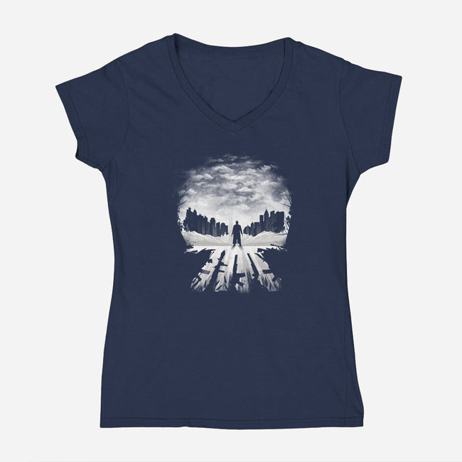 One Last Kill-Womens-V-Neck-Tee-dandingeroz