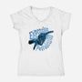 Expensive Petroleum-Womens-V-Neck-Tee-glitchygorilla