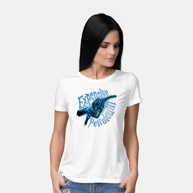 Expensive Petroleum-Womens-Basic-Tee-glitchygorilla