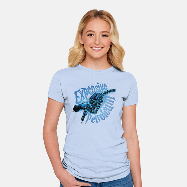 Expensive Petroleum-Womens-Fitted-Tee-glitchygorilla