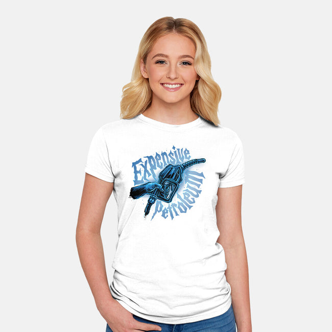 Expensive Petroleum-Womens-Fitted-Tee-glitchygorilla