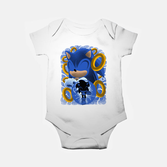 Classic Blue Hedgehog-Baby-Basic-Onesie-rmatix