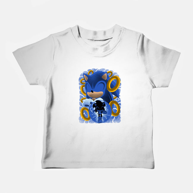 Classic Blue Hedgehog-Baby-Basic-Tee-rmatix