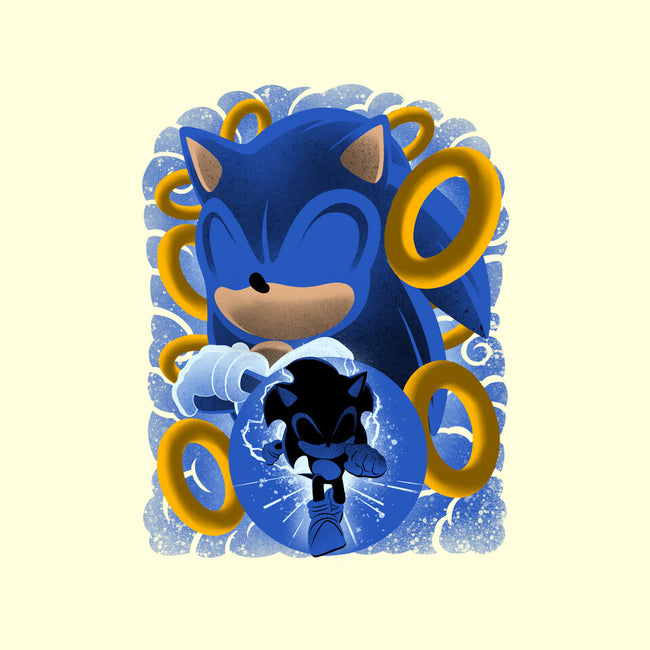 Classic Blue Hedgehog-None-Polyester-Shower Curtain-rmatix