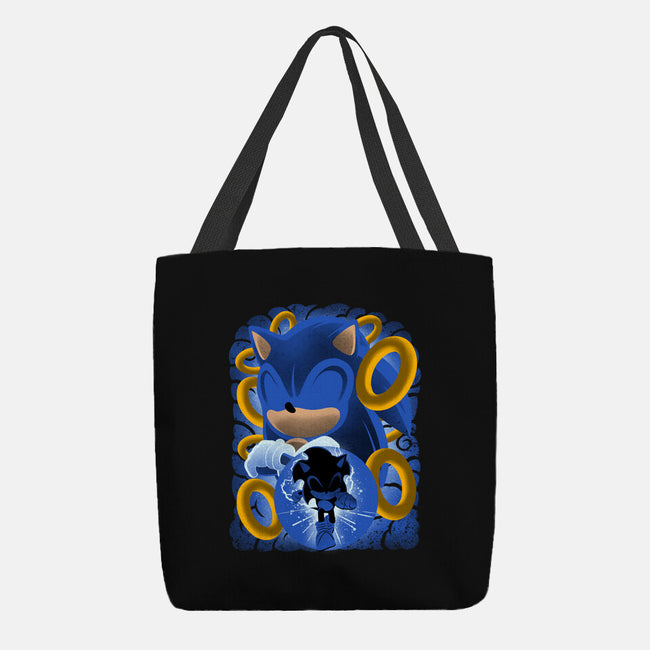 Classic Blue Hedgehog-None-Basic Tote-Bag-rmatix