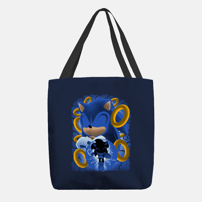 Classic Blue Hedgehog-None-Basic Tote-Bag-rmatix