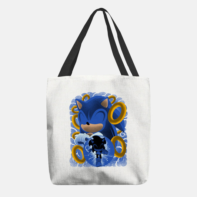 Classic Blue Hedgehog-None-Basic Tote-Bag-rmatix