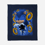 Classic Blue Hedgehog-None-Fleece-Blanket-rmatix
