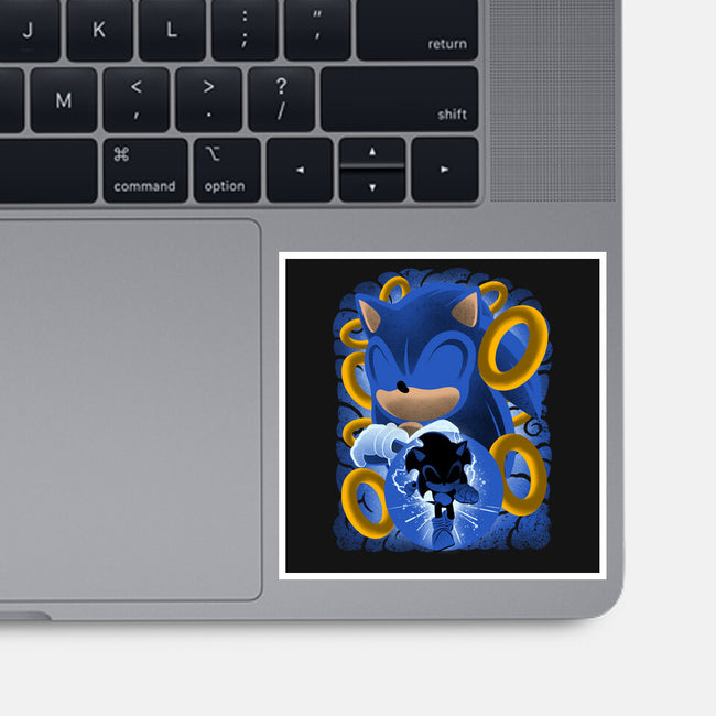 Classic Blue Hedgehog-None-Glossy-Sticker-rmatix