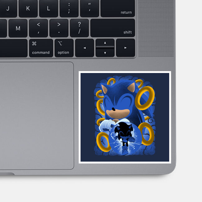 Classic Blue Hedgehog-None-Glossy-Sticker-rmatix