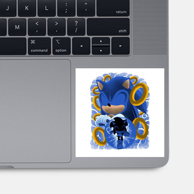 Classic Blue Hedgehog-None-Glossy-Sticker-rmatix